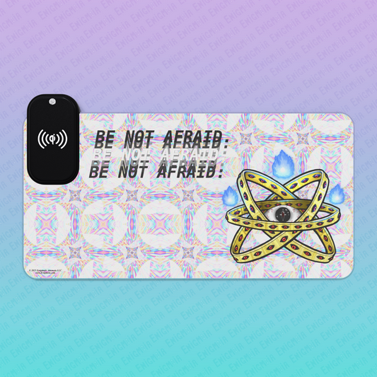 Be Not Afraid — Ophanim - Biblically Accurate Angel LED Wireless Charging Gaming Mouse Pad