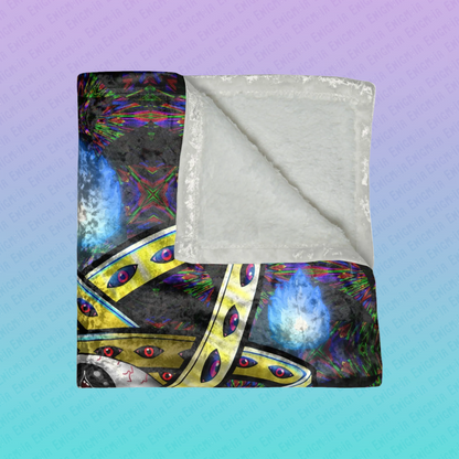Be Not Afraid — Ophanim - Biblically Accurate Angel Design Crushed Velvet Blanket