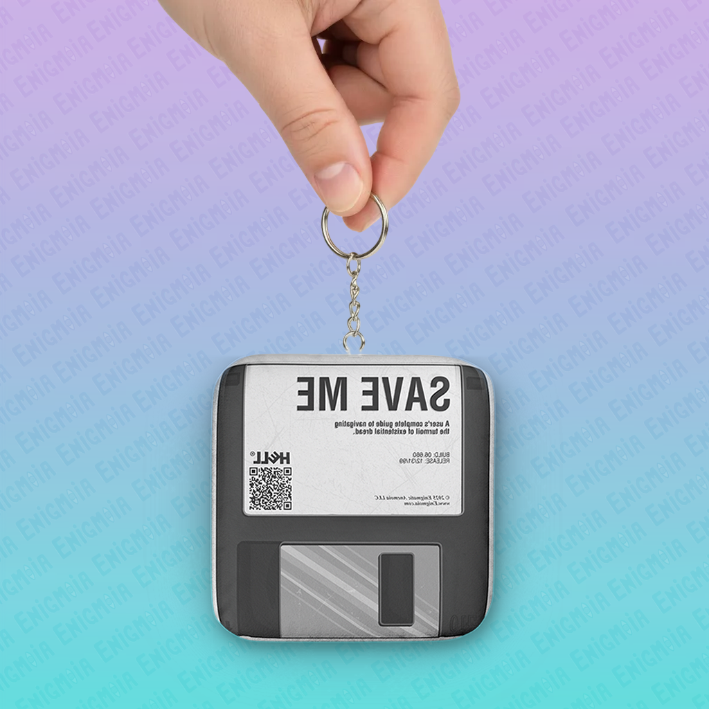 CTRL+S — Retro Save Me Floppy Disk Design Mini Plush Keychain