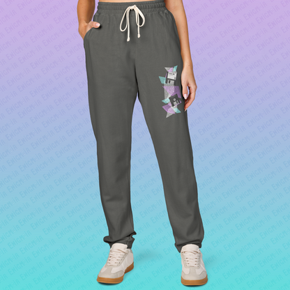 CTRL+S — "SAVE ME" Vibrant Graphic Fleece Sweatpants for Comfort and Style