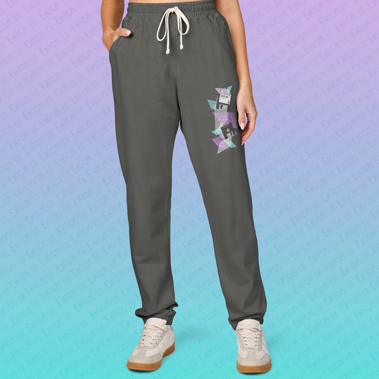 CTRL+S — "SAVE ME" Vibrant Graphic Fleece Sweatpants for Comfort and Style