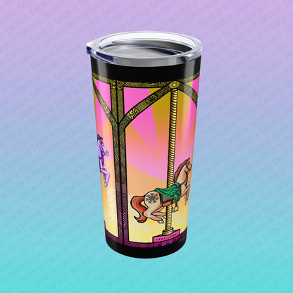 Dawn — Sunrise Ombré Carousel Horse Travel Tumbler (20oz)