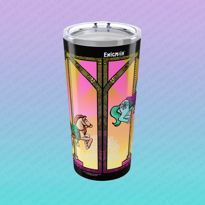 Dawn — Sunrise Ombré Carousel Horse Travel Tumbler (20oz)