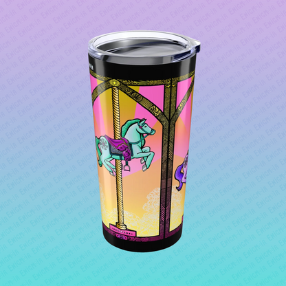 Dawn — Sunrise Ombré Carousel Horse Travel Tumbler (20oz)