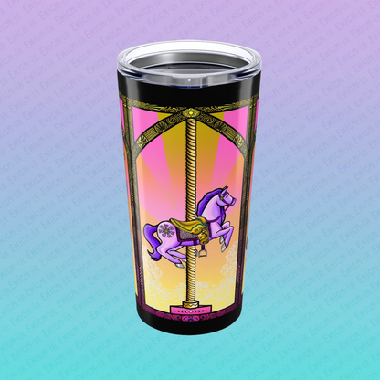 Dawn — Sunrise Ombré Carousel Horse Travel Tumbler (20oz)