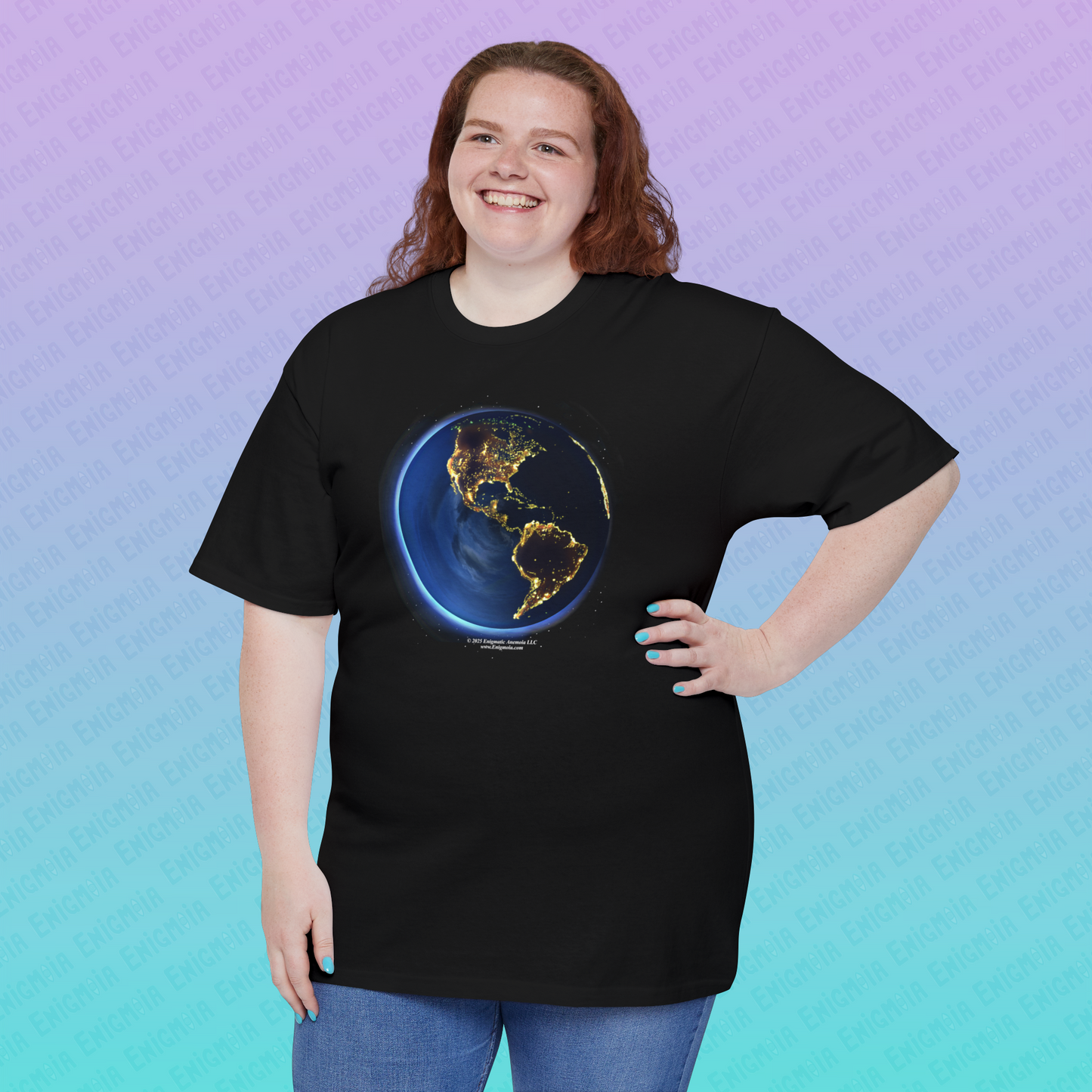 Fireflies — Earth At Night Unisex Tall Cosmic T-Shirt