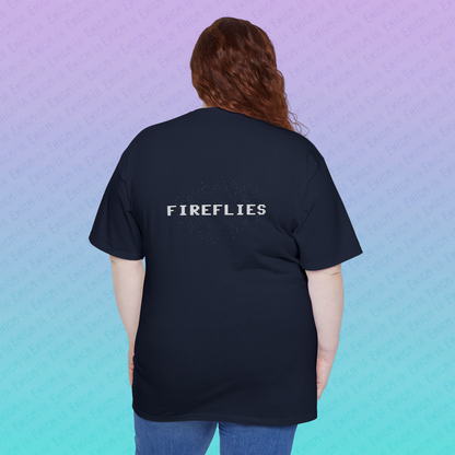 Fireflies — Earth At Night Unisex Tall Cosmic T-Shirt