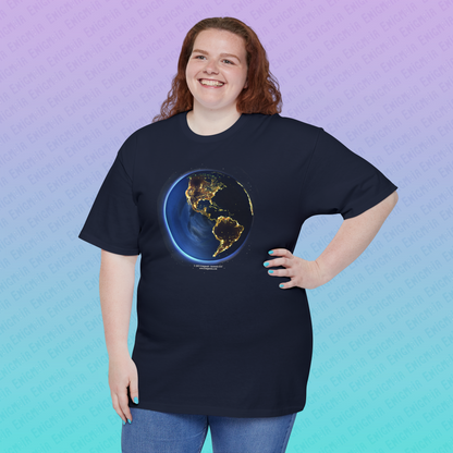 Fireflies — Earth At Night Unisex Tall Cosmic T-Shirt
