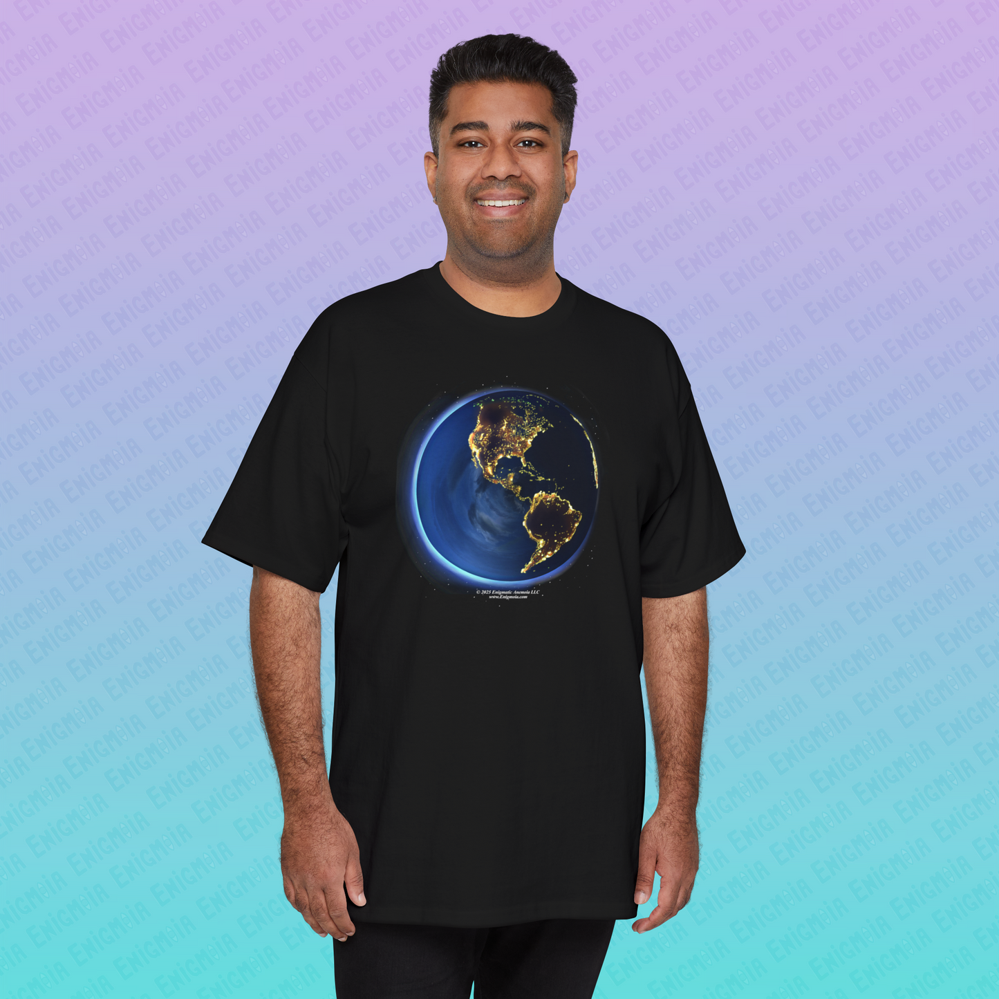 Fireflies — Earth At Night Unisex Tall Cosmic T-Shirt