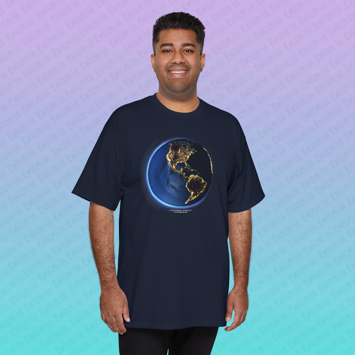 Fireflies — Earth At Night Unisex Tall Cosmic T-Shirt