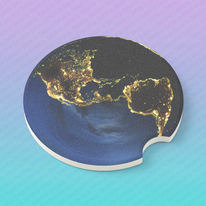 Fireflies — Earth at Night Themed Soapstone Car Coasters