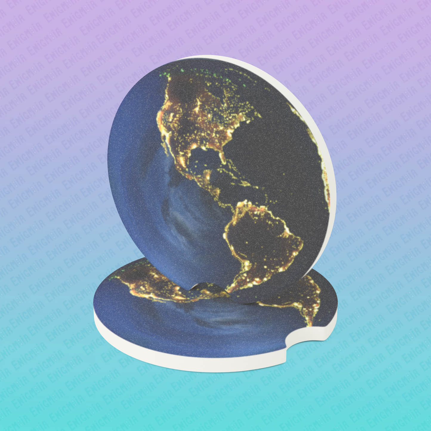 Fireflies — Earth at Night Themed Soapstone Car Coasters