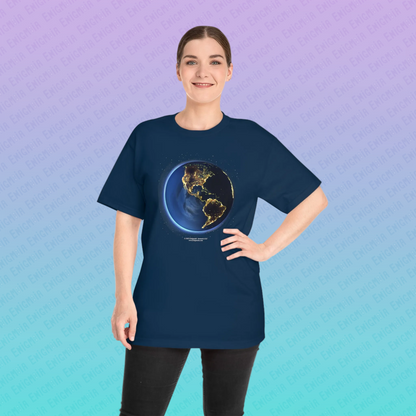 Fireflies — Earth At Night Unisex Regular Cosmic T-Shirt