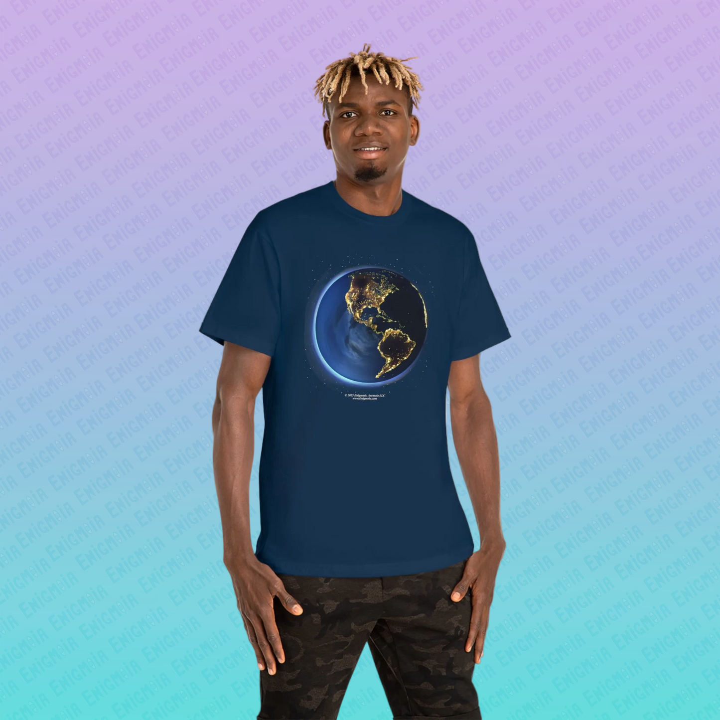 Fireflies — Earth At Night Unisex Regular Cosmic T-Shirt