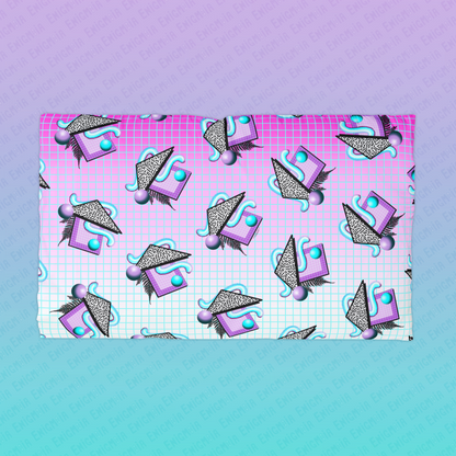 Gummi — Pattern - Retro Aesthetic Geometric Memphis Style Pastel Vaporwave Microfiber Pillowcase Pillow Cover