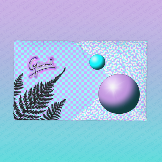 Gummi — Accent - Retro Aesthetic Geometric Memphis Style Pastel Vaporwave Microfiber Pillowcase Pillow Cover