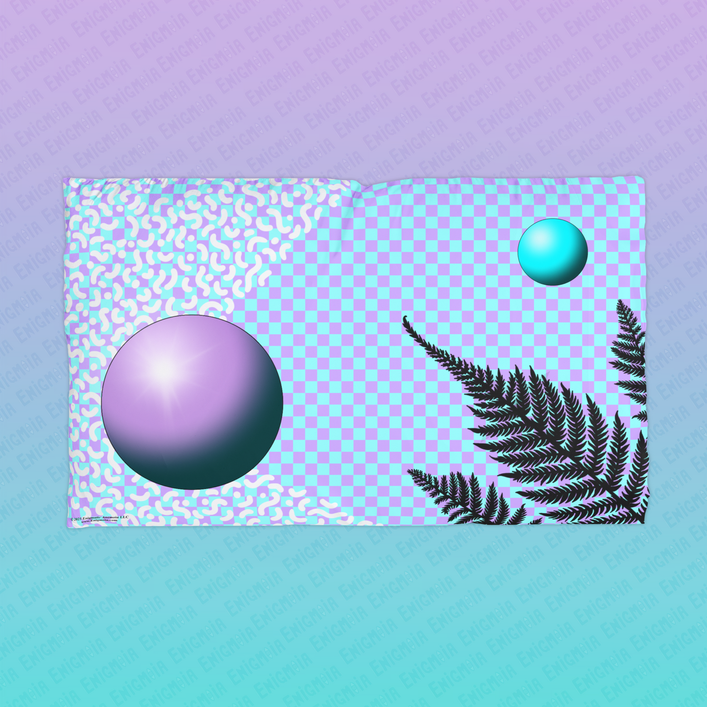 Gummi — Accent - Retro Aesthetic Geometric Memphis Style Pastel Vaporwave Microfiber Pillowcase Pillow Cover