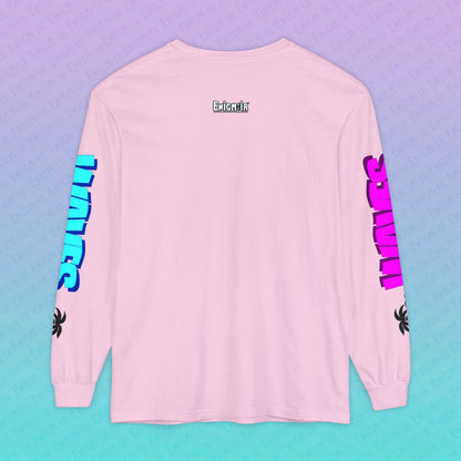Gummi — Waves - Retro Aesthetic Geometric Memphis Style Pastel Vaporwave Deluxe Unisex Long Sleeve T-Shirt