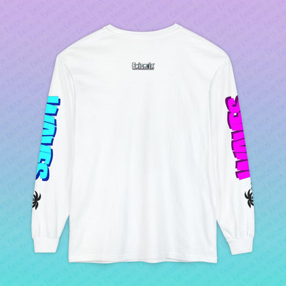 Gummi — Waves - Retro Aesthetic Geometric Memphis Style Pastel Vaporwave Deluxe Unisex Long Sleeve T-Shirt