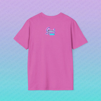 Gummi — Waves - Retro Aesthetic Geometric Memphis Style Pastel Vaporwave Unisex T-Shirt