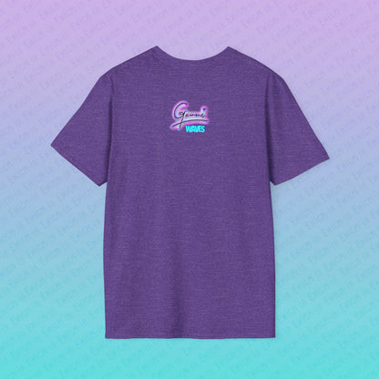 Gummi — Waves - Retro Aesthetic Geometric Memphis Style Pastel Vaporwave Unisex T-Shirt