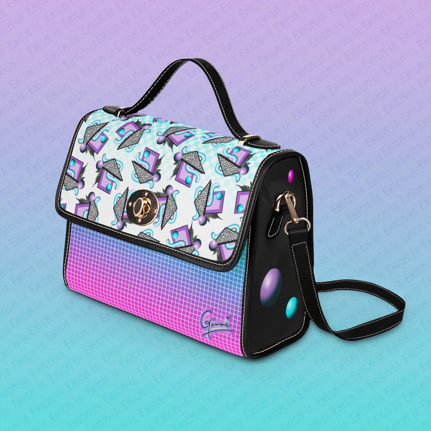 Gummi — Retro Aesthetic Geometric Memphis Style Pastel Vaporwave Crossbody Bag