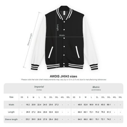 CTRL+S — "SAVE ME" Retro Floppy Disk Inspired Unisex Heavyweight Letterman Jacket with Geometric Grids