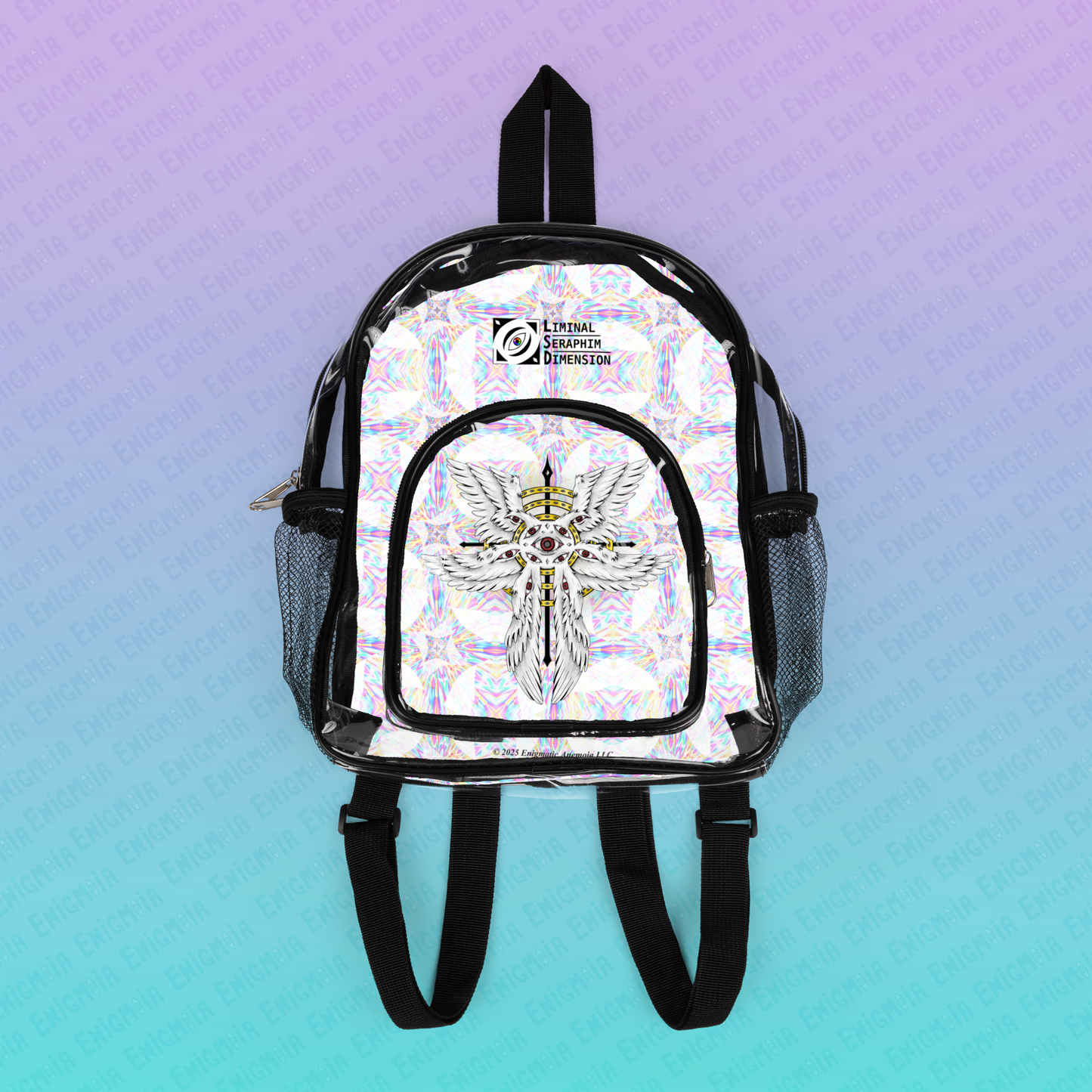 Liminal Seraphim Dimension - Biblically Accurate Angel Clear Transparent Stadium Backpack