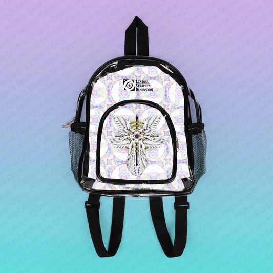 Liminal Seraphim Dimension - Biblically Accurate Angel Clear Transparent Stadium Backpack
