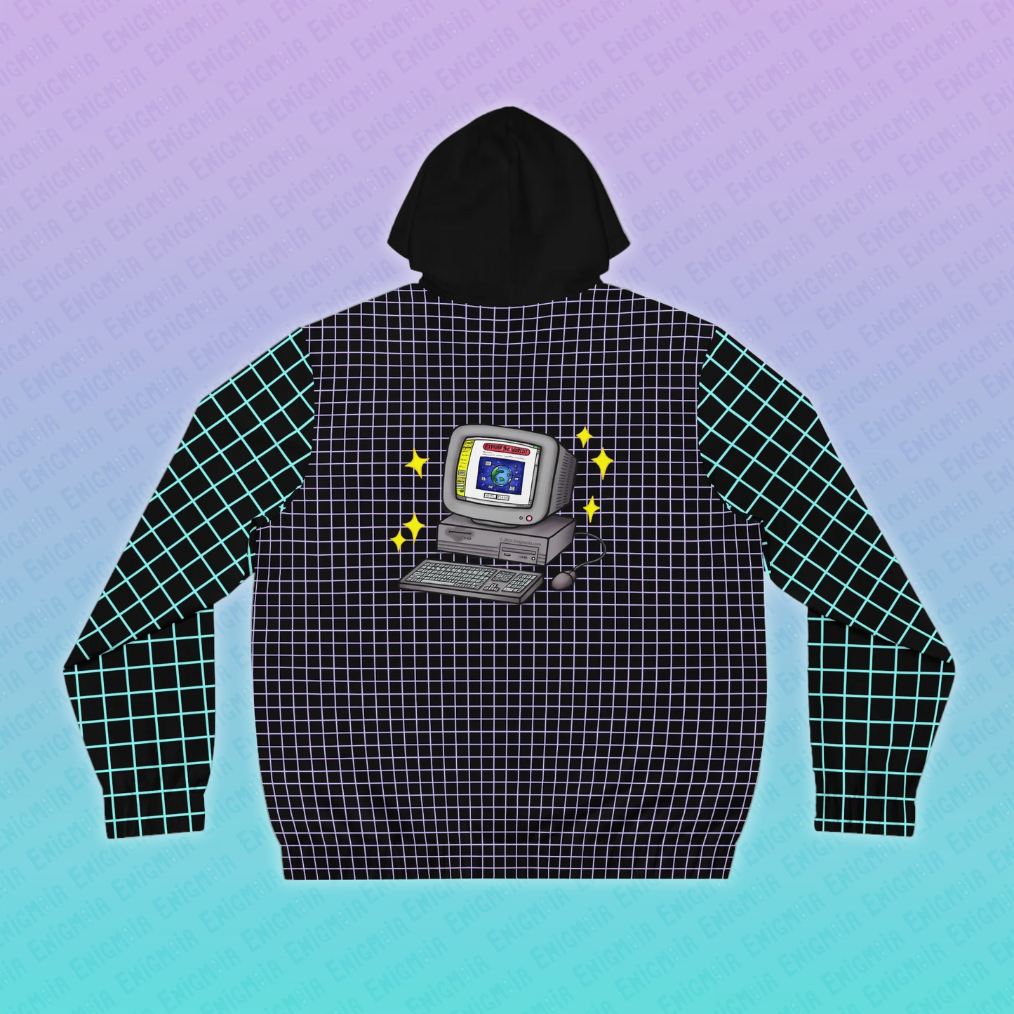 Perpetually Online — Black - Unisex Full-Zip Hoodie