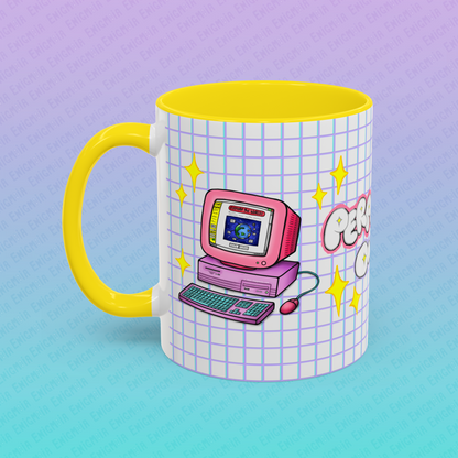 Perpetually Online — Pink - Accent Coffee Mug (11oz)