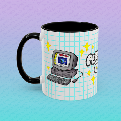 Perpetually Online — Grey - Accent Coffee Mug (11 oz)