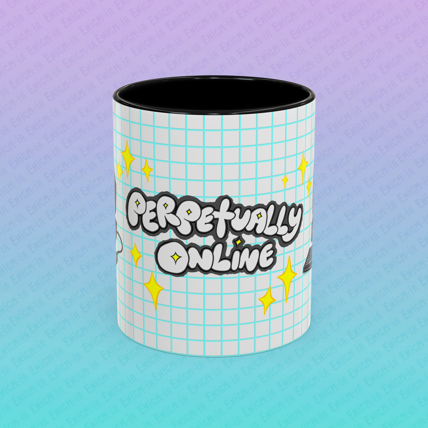 Perpetually Online — Grey - Accent Coffee Mug (11 oz)