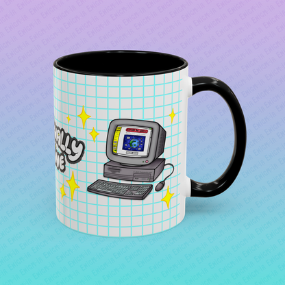 Perpetually Online — Grey - Accent Coffee Mug (11 oz)