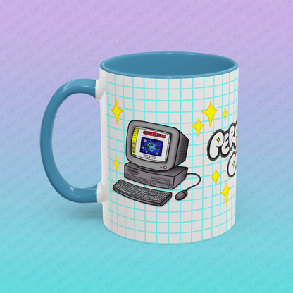 Perpetually Online — Grey - Accent Coffee Mug (11 oz)