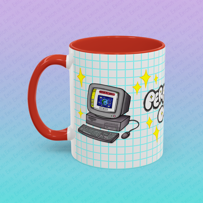 Perpetually Online — Grey - Accent Coffee Mug (11 oz)