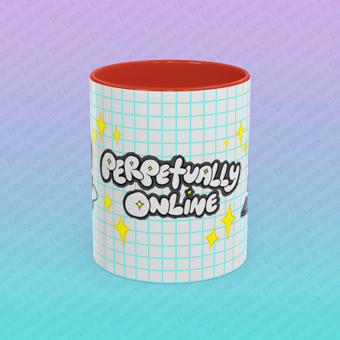 Perpetually Online — Grey - Accent Coffee Mug (11 oz)