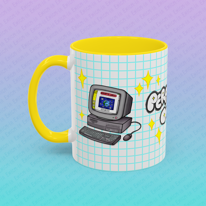 Perpetually Online — Grey - Accent Coffee Mug (11 oz)