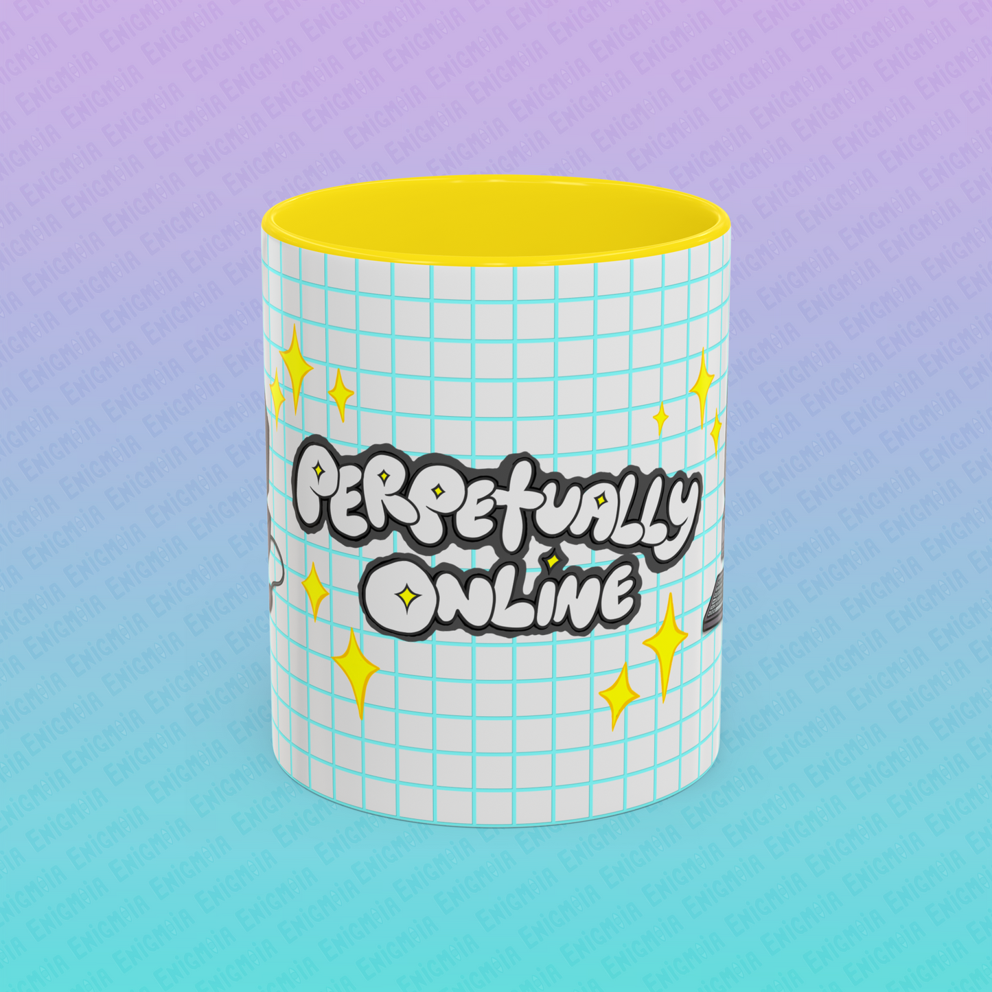 Perpetually Online — Grey - Accent Coffee Mug (11 oz)