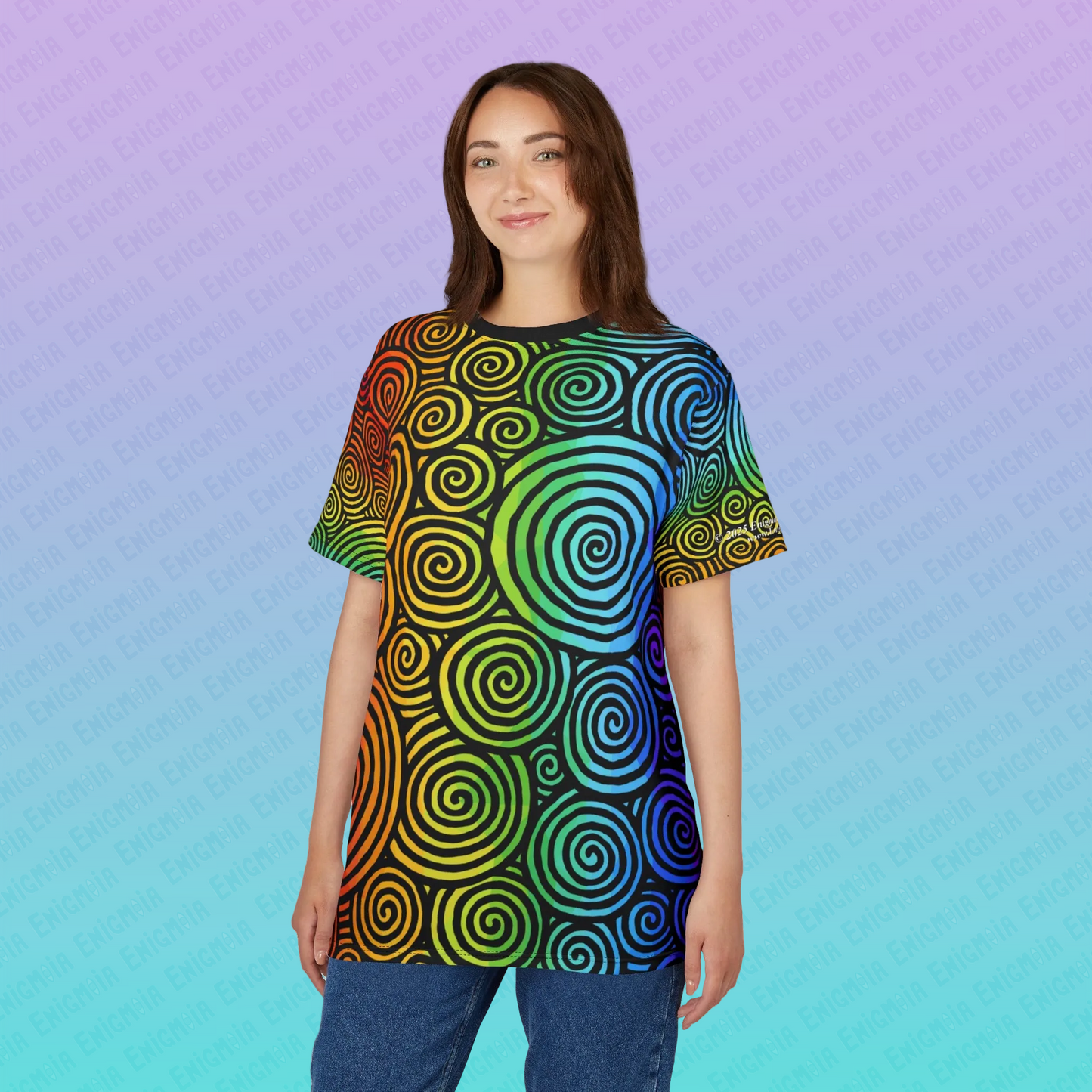Spiraling — Rainbow Unisex Cut & Sew Tee