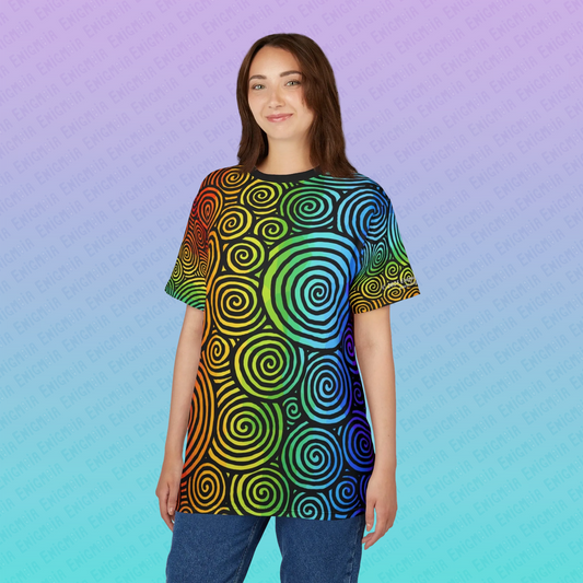 Spiraling — Rainbow Unisex Cut & Sew Tee