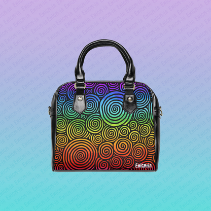 Spiraling — Rainbow Shoulder Handbag