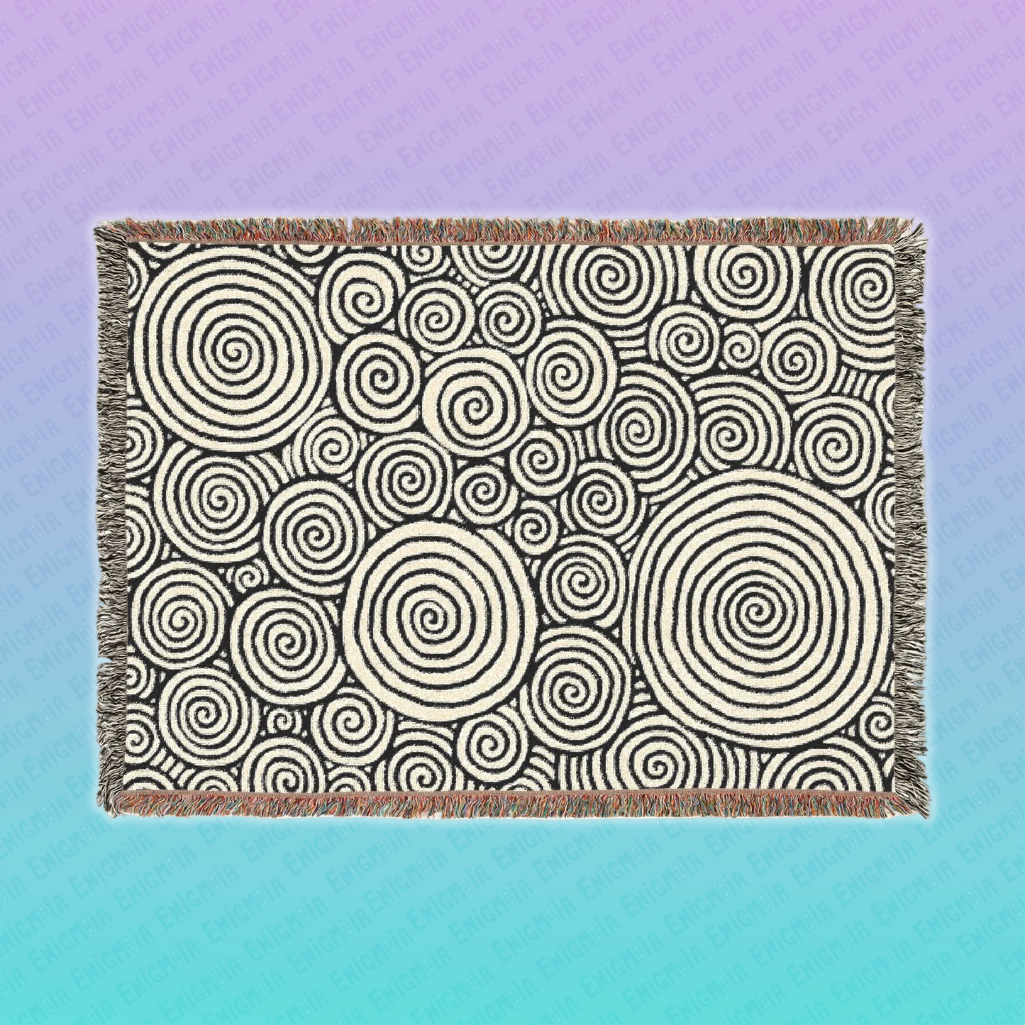 Spiraling — Textured Woven Throw Blanket