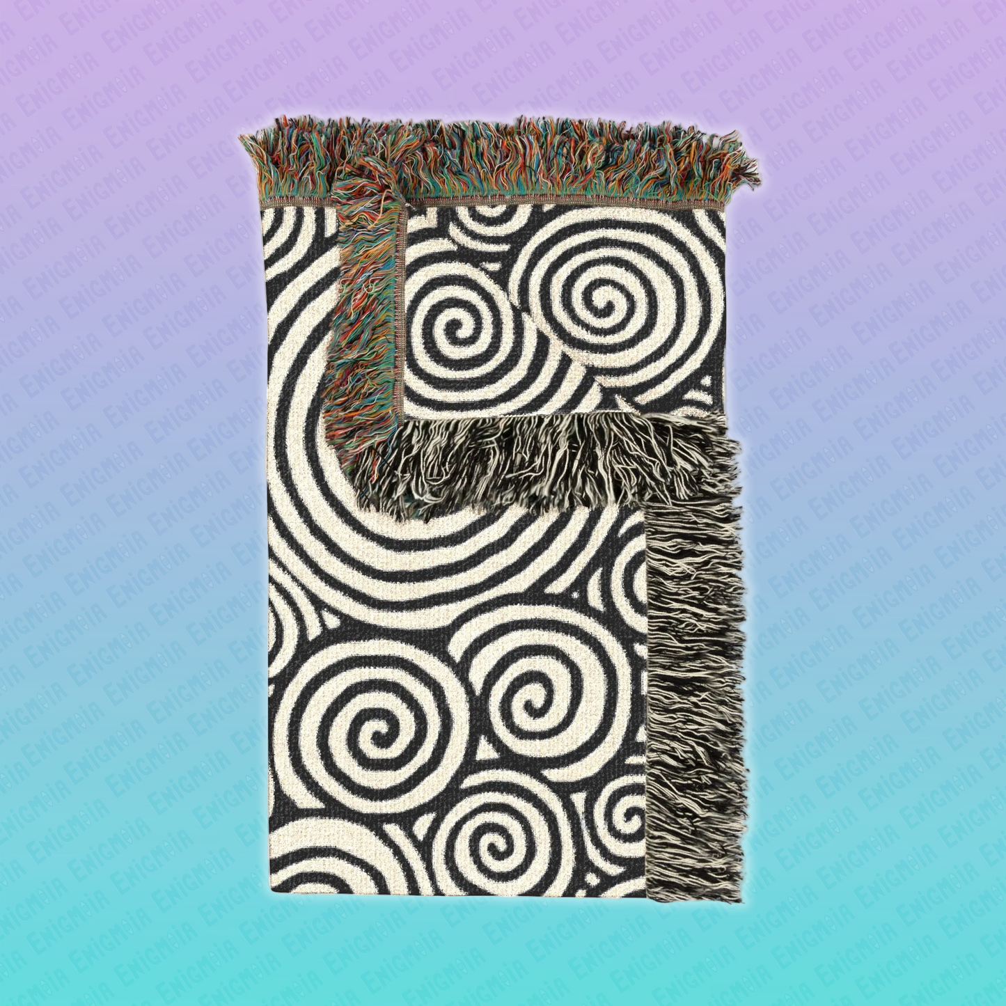 Spiraling — Textured Woven Throw Blanket