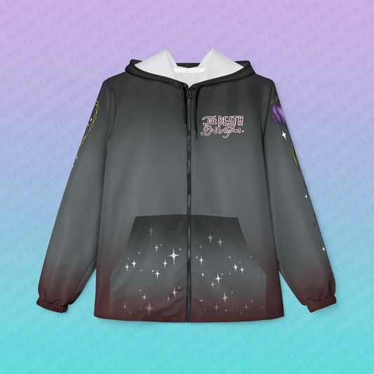 Till Death Do Us Part — Gothic Skeleton Love Unisex AOP Hooded Windbreaker Jacket