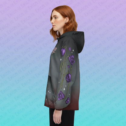 Till Death Do Us Part — Gothic Skeleton Love Unisex AOP Hooded Windbreaker Jacket