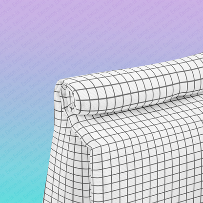 The Grid — Minimalist Black & White Insulated Lunch Bag