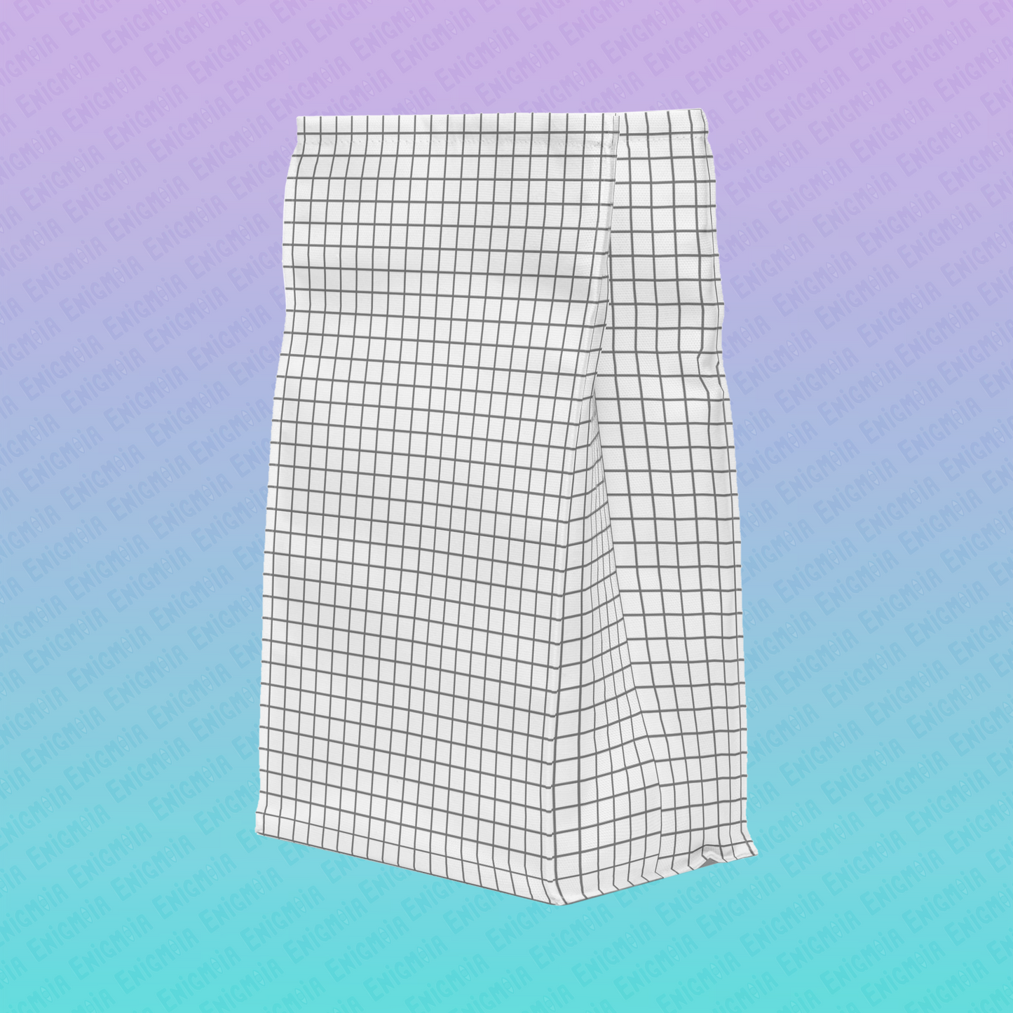 The Grid — Minimalist Black & White Insulated Lunch Bag