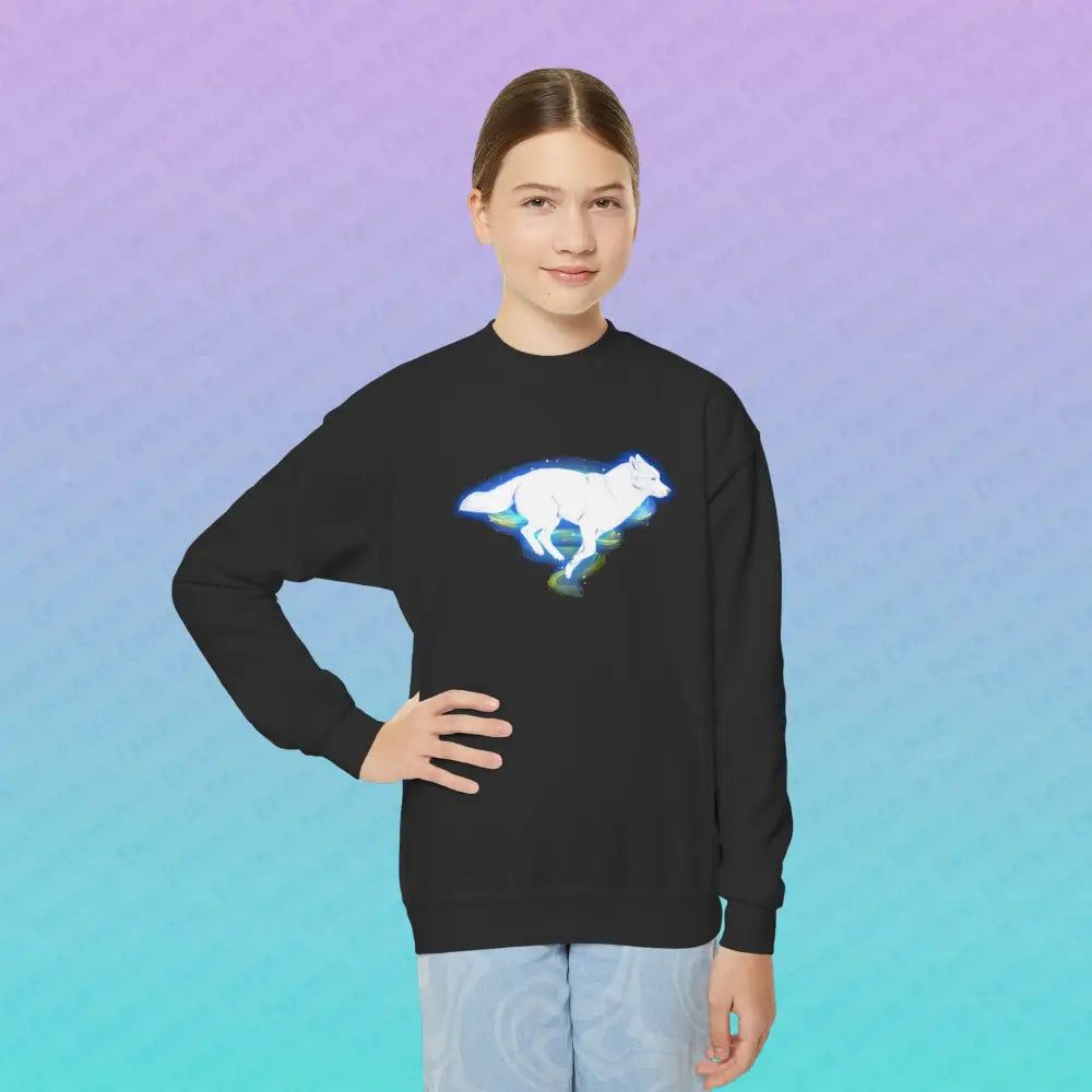 Yeliab — Spirit Beast Husky Youth Crewneck Sweatshirt Kids clothes