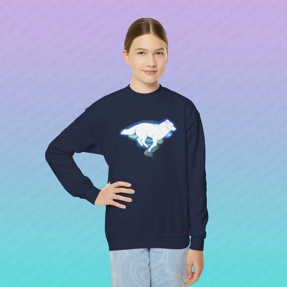 Yeliab — Spirit Beast Husky Youth Crewneck Sweatshirt Kids clothes